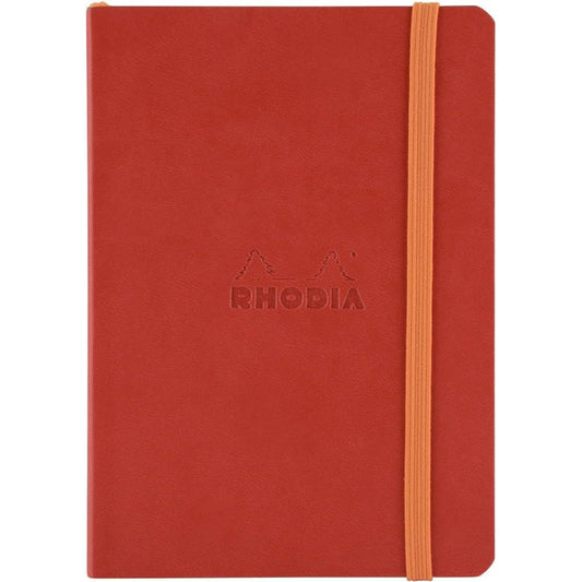 Rhodia Rhodiarama İtalyan Deri Lastikli Dot Defter 90gr A6(105x148mm) 72 Yaprak Poppi