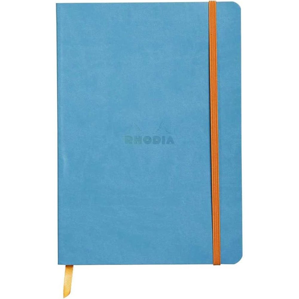 Rhodia Rhodiarama İtalyan Deri Lastikli Dot Defter 90gr A5(148x210mm) 80 Yaprak Turquoise