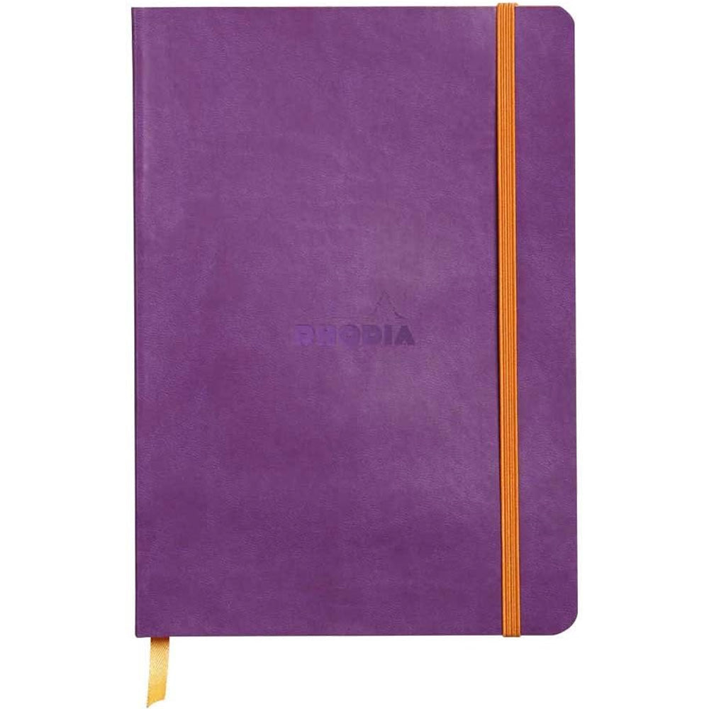 Rhodia Rhodiarama İtalyan Deri Lastikli Dot Defter 90gr A5(148x210mm) 80 Yaprak Violet