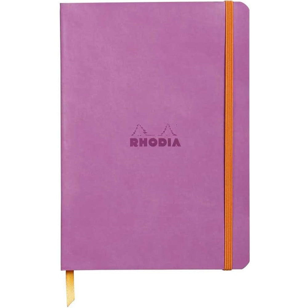 Rhodia Rhodiarama İtalyan Deri Lastikli Dot Defter 90gr A5(148x210mm) 80 Yaprak Lilac