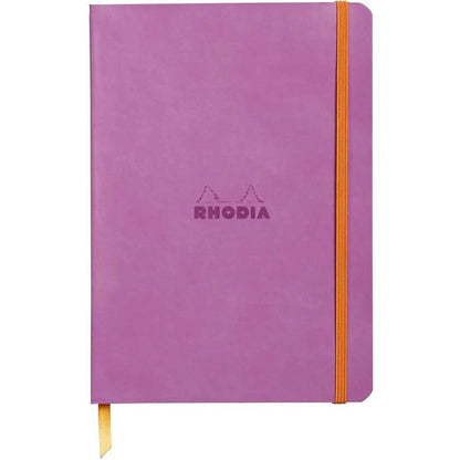 Rhodia Rhodiarama İtalyan Deri Lastikli Dot Defter 90gr A5(148x210mm) 80 Yaprak Lilac