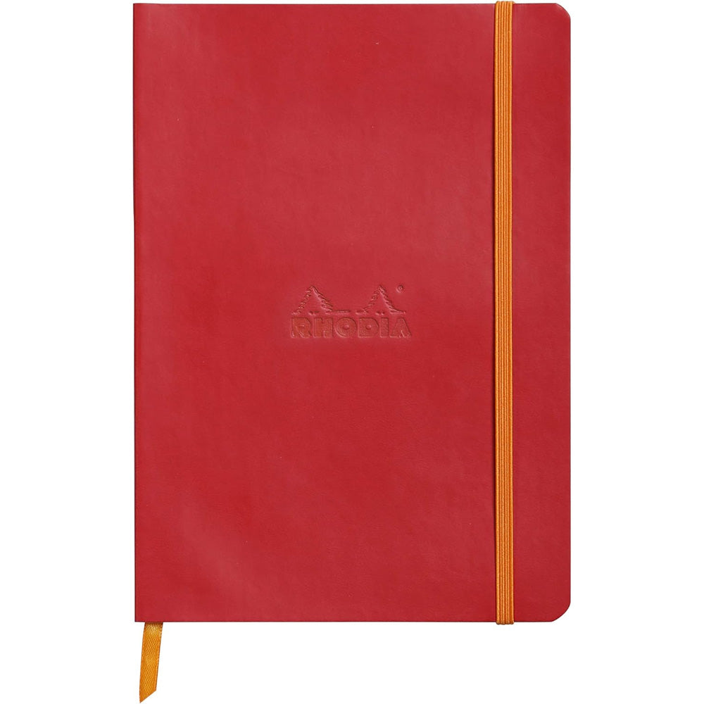 Rhodia Rhodiarama İtalyan Deri Lastikli Dot Defter 90gr A5(148x210mm) 80 Yaprak Poppi
