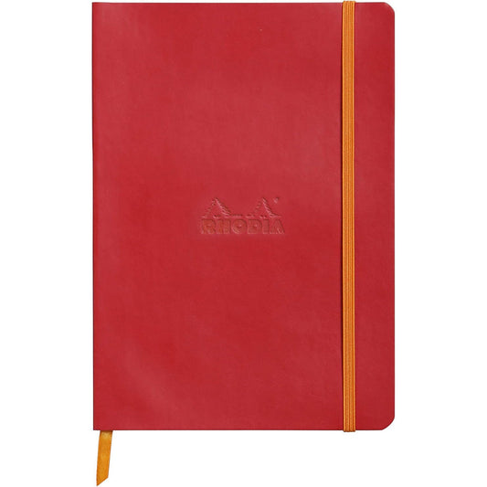 Rhodia Rhodiarama İtalyan Deri Lastikli Dot Defter 90gr A5(148x210mm) 80 Yaprak Poppi