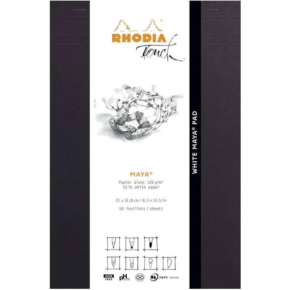 Rhodia Touch Whıte Maya Bloknot A4+ 120gr 50 Yaprak