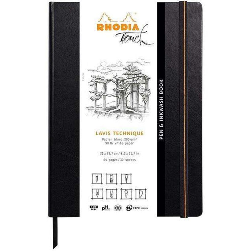 Rhodia Touch A5 Pen & Inkwash Book A4 200gr Çizim Defteri 200gr 32 Yaprak