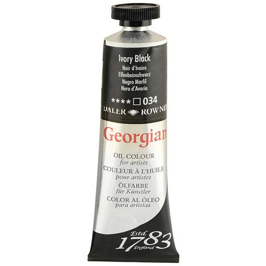 Daler Rowney Georgian Yağlı Boya 38ml Ivory Black 034