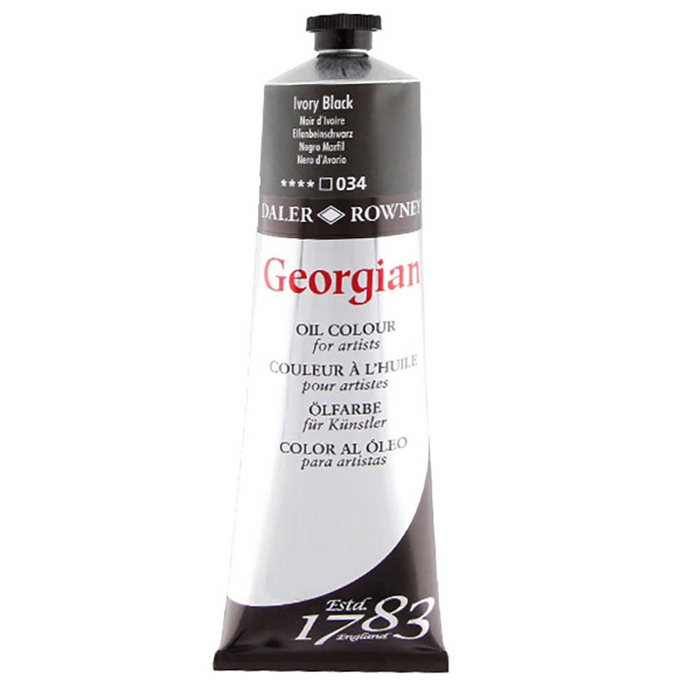 Daler Rowney Georgian Yağlı Boya 225ml Ivory Black 034