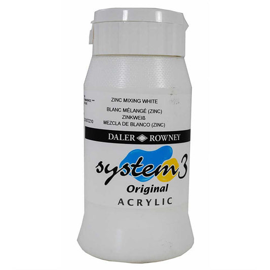 Daler Rowney System 3 Original 500ml Zinc Mixing White 006