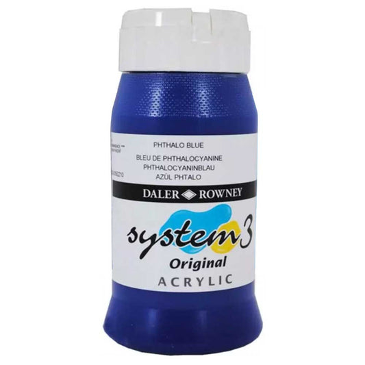 Daler Rowney System 3 Original 500ml Phthalo Blue 142