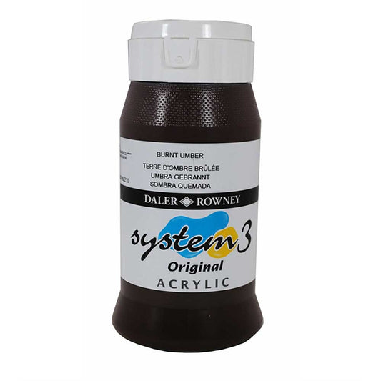 Daler Rowney System 3 Original 500ml Burnt Umber 223