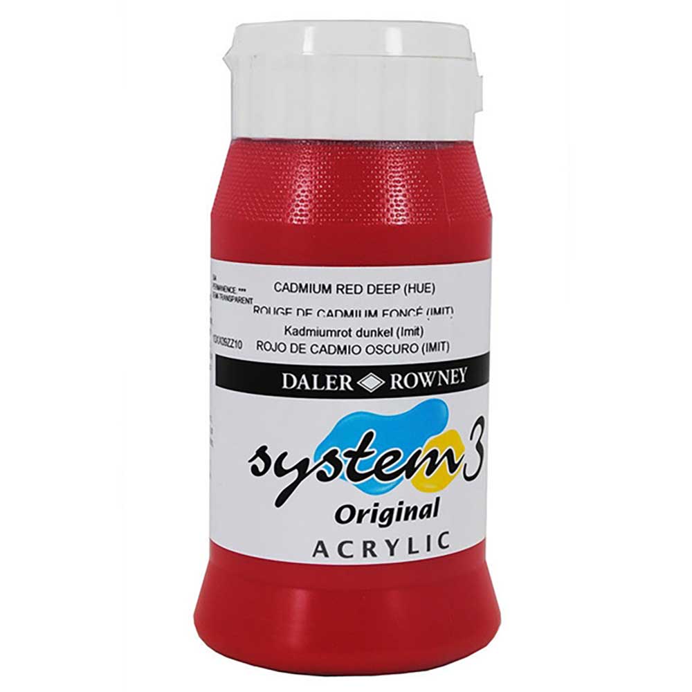 Daler Rowney System 3 Original 500ml Cadmium Red Deep Hue 504