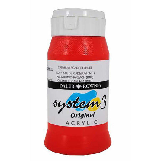 Daler Rowney System 3 Original 500ml Cadmium Scarlet Hue 511
