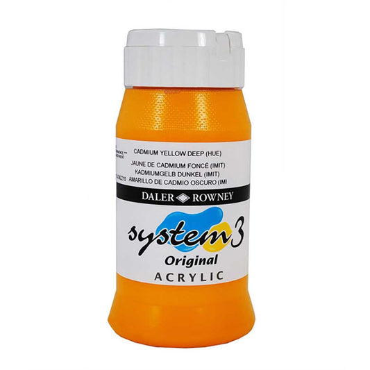 Daler Rowney System 3 Original 500ml Cadmium Yellow Deep Hue 618