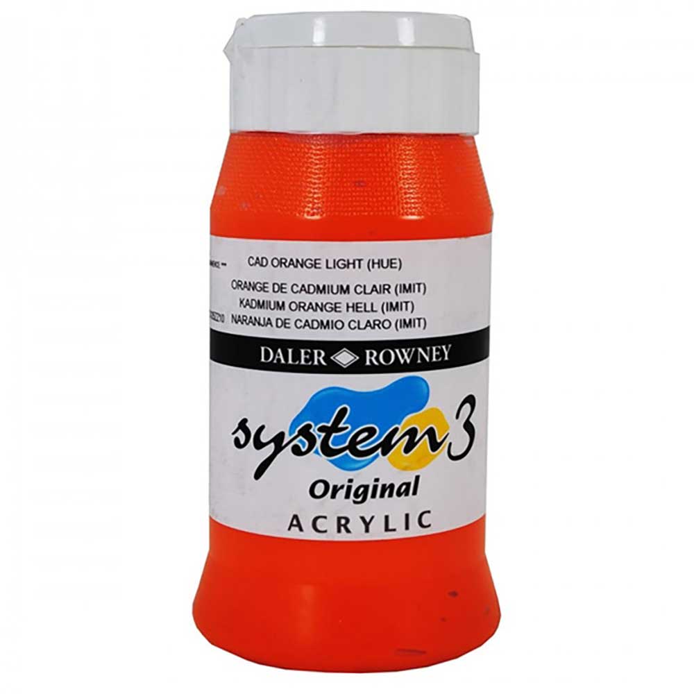 Daler Rowney System 3 Original 500ml Cadmium Orange Light Hue 638