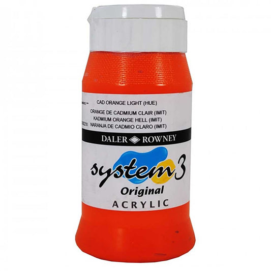 Daler Rowney System 3 Original 500ml Cadmium Orange Light Hue 638
