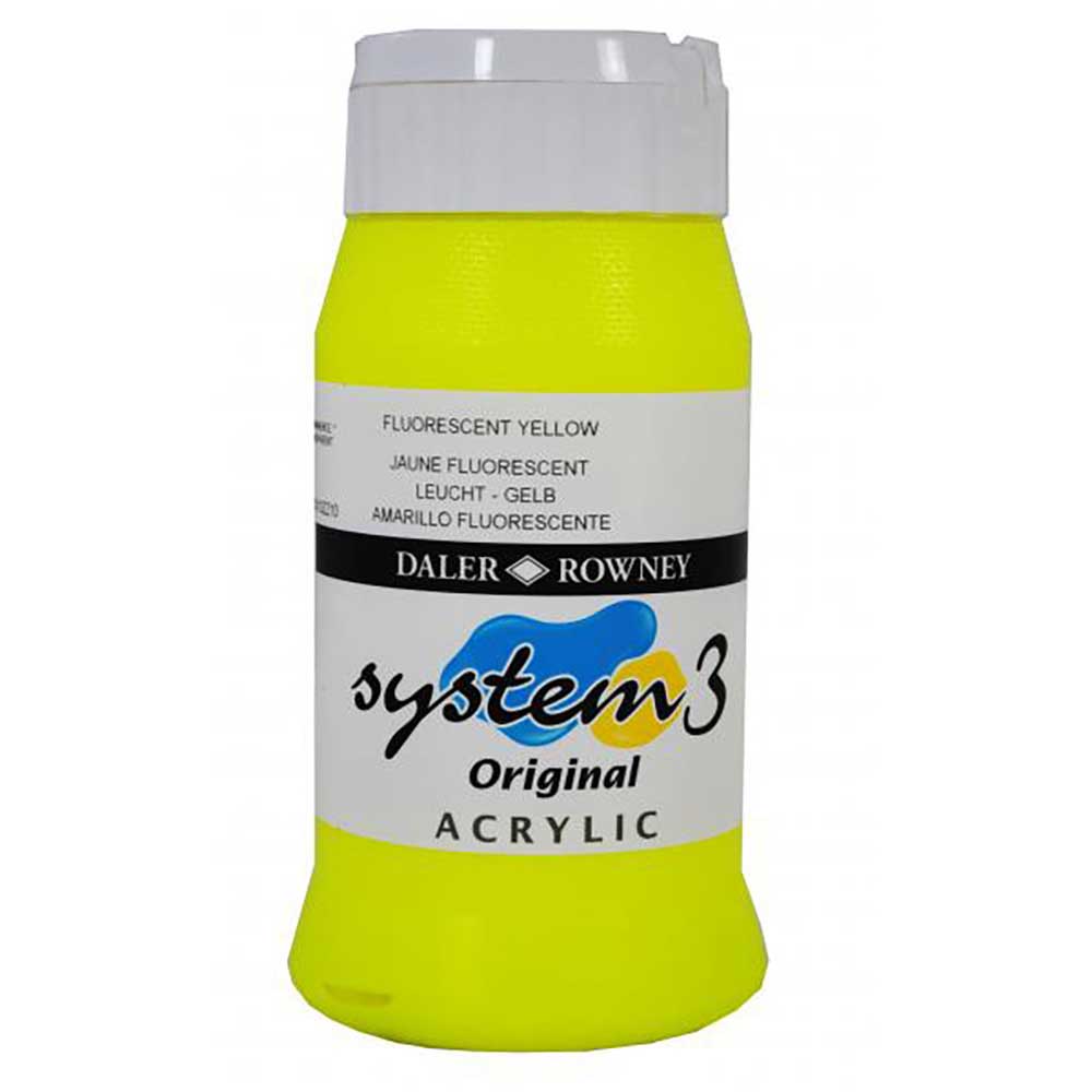 Daler Rowney System 3 Original 500ml Fluorescent Yellow 681