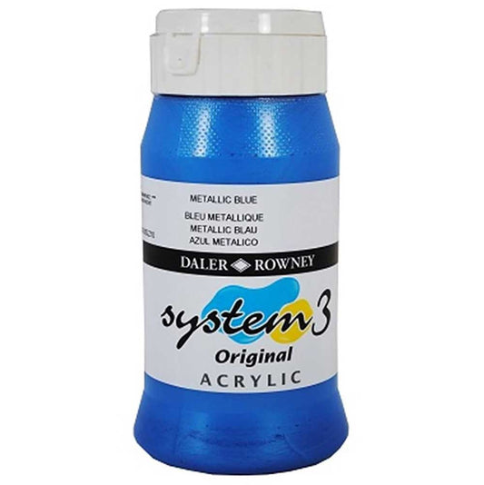 Daler Rowney System 3 Original 500ml Metallic Blue 718