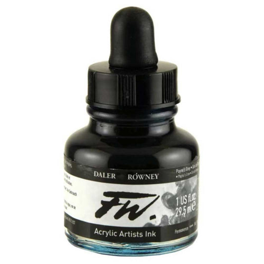 Daler Rowney FW Acrylic Artist Ink 29.5ml Payne's Grey 065