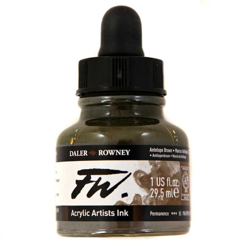 Daler Rowney FW Acrylic Artist Ink 29.5ml Antelope Brown 222
