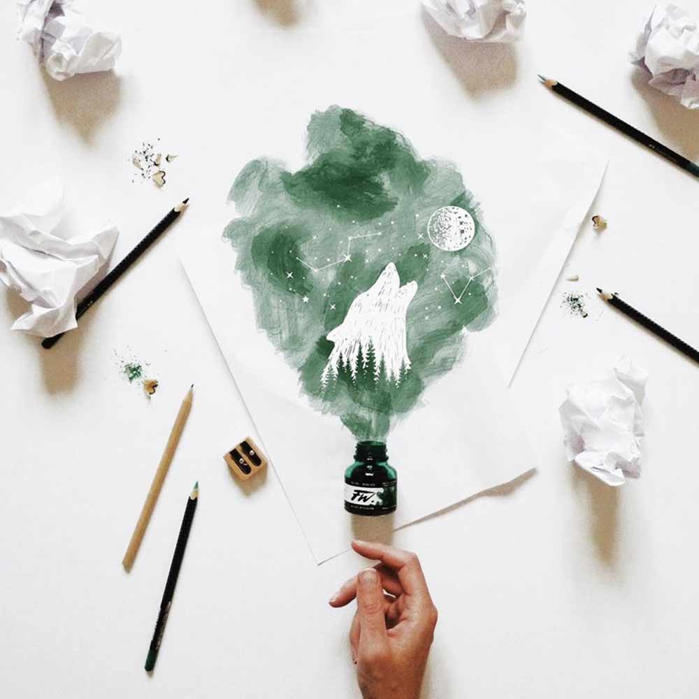 Daler Rowney FW Acrylic Artist Ink 29.5ml Emerald Green 335