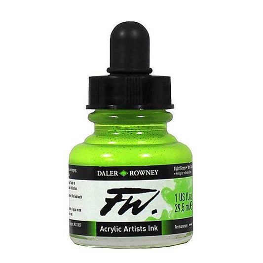 Daler Rowney FW Acrylic Artist Ink 29.5ml Light Green 348