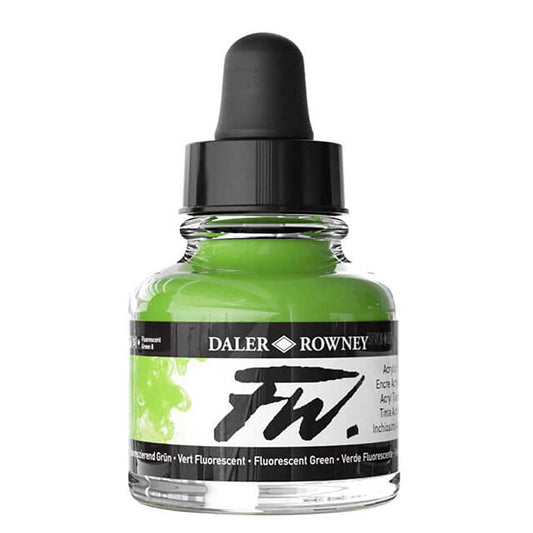 Daler Rowney FW Acrylic Artist Ink 29.5ml Fluorescent Green 349