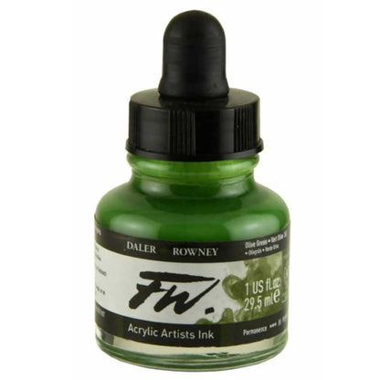 Daler Rowney FW Acrylic Artist Ink 29.5ml Olive Green 363