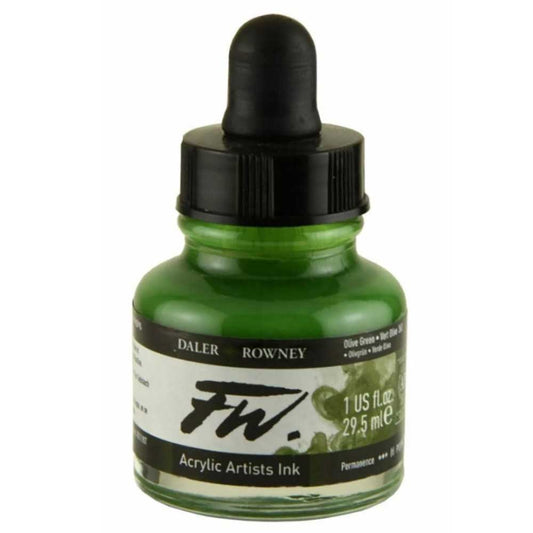 Daler Rowney FW Acrylic Artist Ink 29.5ml Olive Green 363