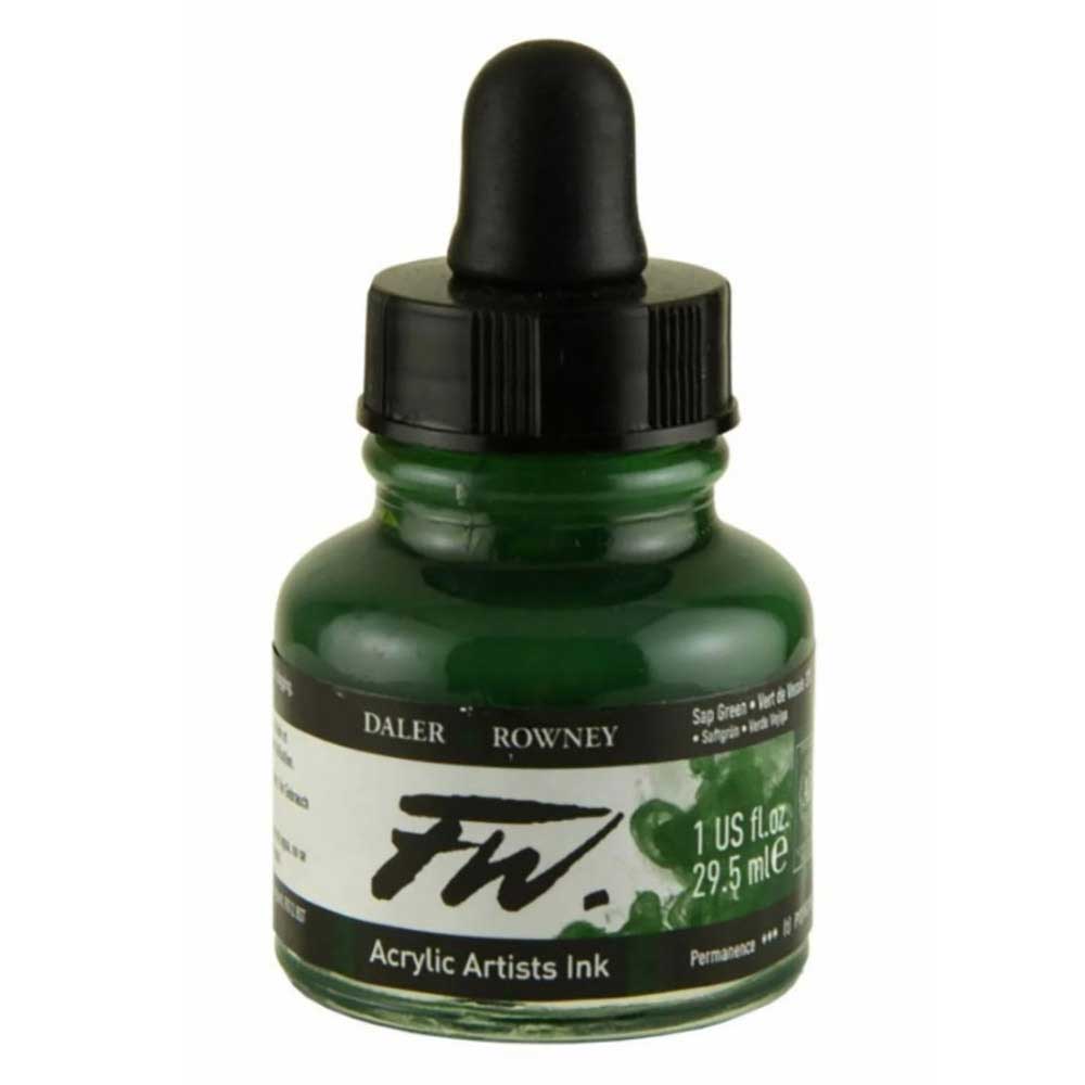 Daler Rowney FW Acrylic Artist Ink 29.5ml Sap Green 375