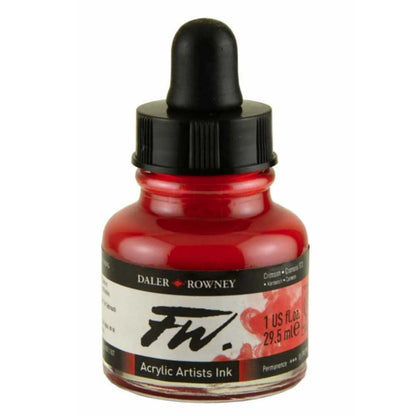 Daler Rowney FW Acrylic Artist Ink 29.5ml Crimson 513