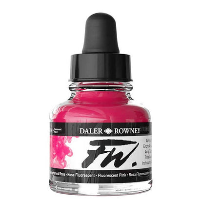 Daler Rowney FW Acrylic Artist Ink 29.5ml Fluorescent Pink 538