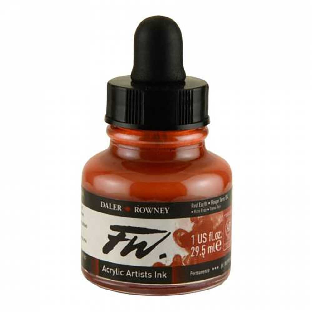 Daler Rowney FW Acrylic Artist Ink 29.5ml Red Earth 554