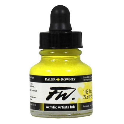 Daler Rowney FW Acrylic Artist Ink 29.5ml Lemon Yellow 651
