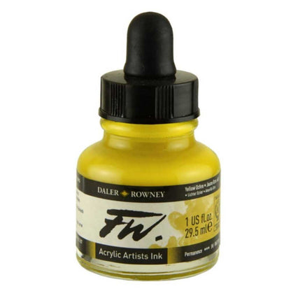 Daler Rowney FW Acrylic Artist Ink 29.5ml Yellow Ochre 663