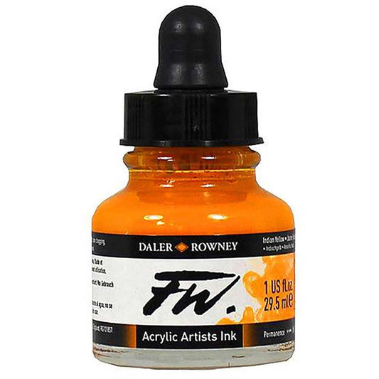 Daler Rowney FW Acrylic Artist Ink 29.5ml Flame Orange 687
