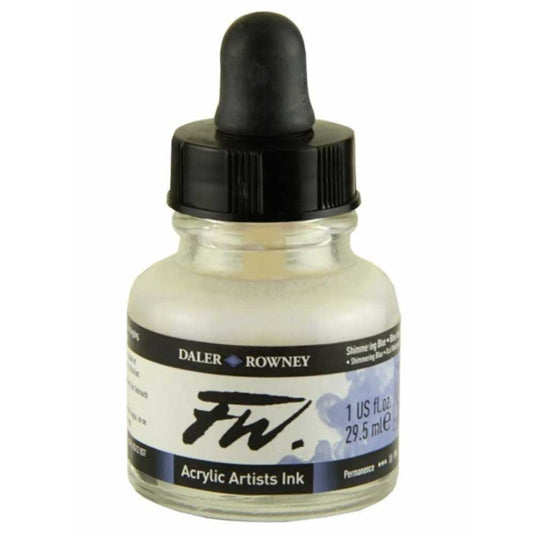 Daler Rowney FW Acrylic Artist Ink 29.5ml Shimmering Blue 711