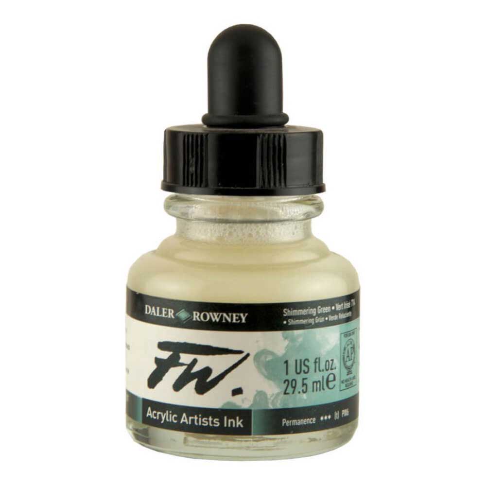 Daler Rowney FW Acrylic Artist Ink 29.5ml Shimmering Green 714