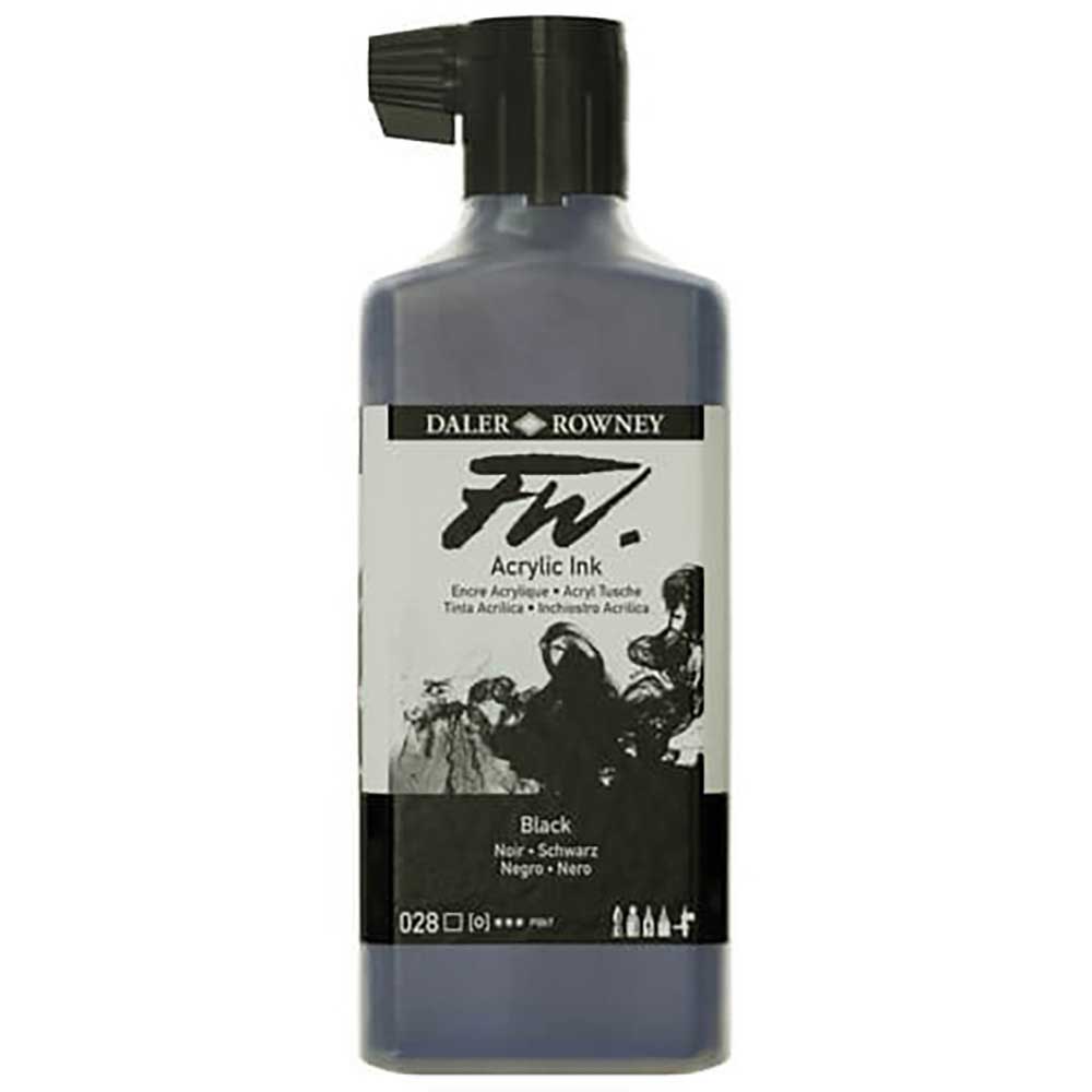 Daler Rowney FW Acrylic Artist Ink 180ml Black 028