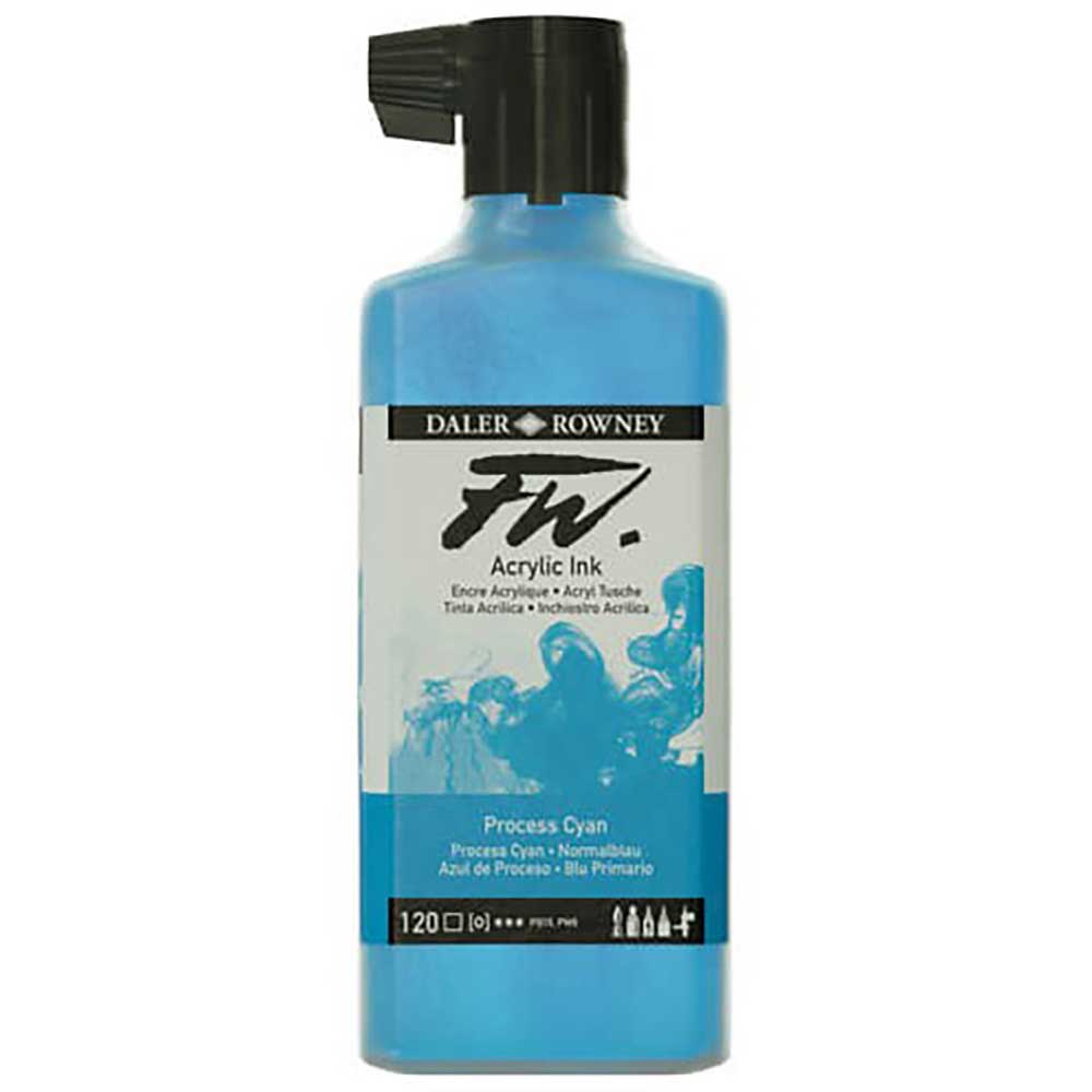 Daler Rowney FW Acrylic Artist Ink 180ml Process Cyan 120