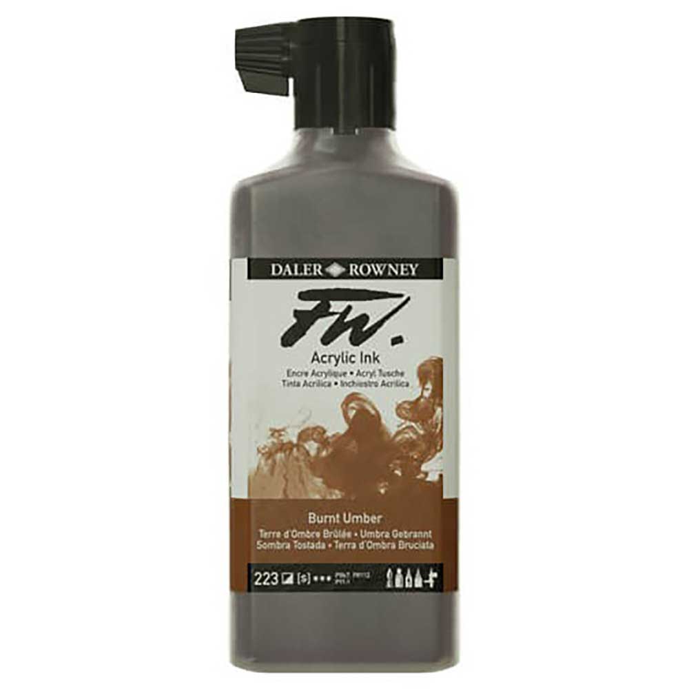 Daler Rowney FW Acrylic Artist Ink 180ml Burnt Umber 223