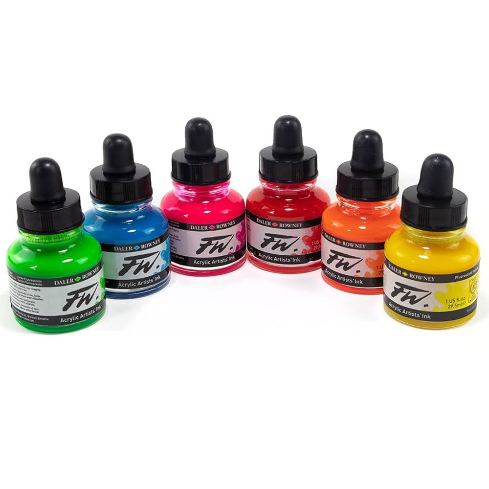 Daler Rowney Fw Acrylic Artist Ink 29.5 ml Neon 6 Renk