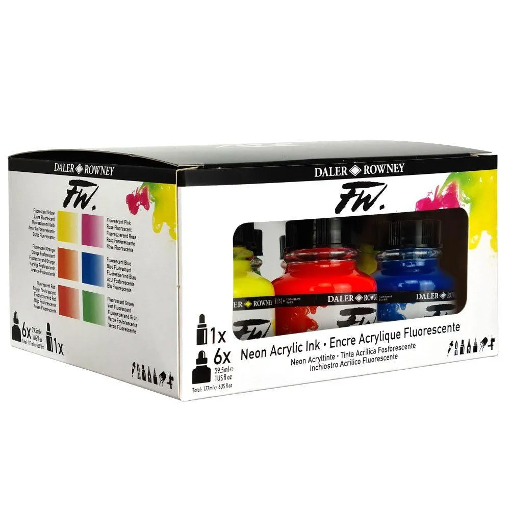 Daler Rowney Fw Acrylic Artist Ink 29.5 ml Neon 6 Renk