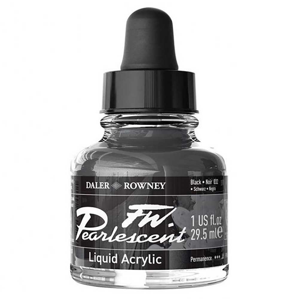 Daler Rowney FW Pearlescent Acrylic Inks 29.5ml Black 032