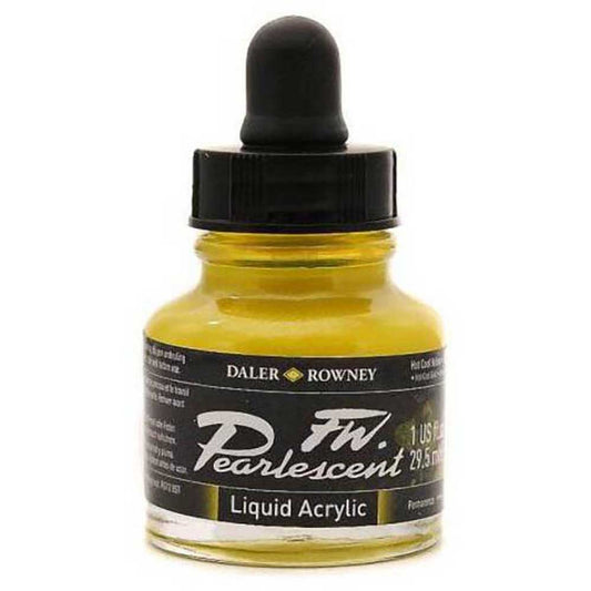 Daler Rowney FW Pearlescent Acrylic Inks 29.5ml Hot Cool Yellow 113