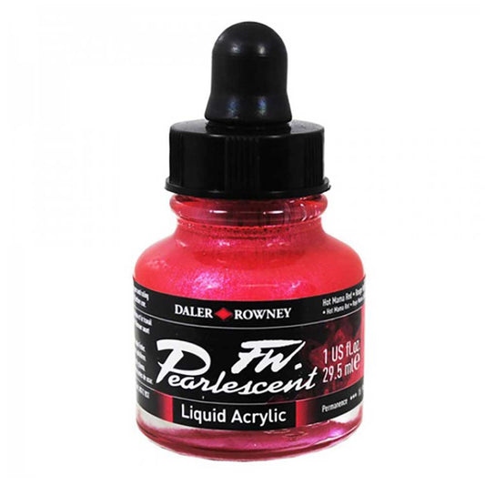 Daler Rowney FW Pearlescent Acrylic Inks 29.5ml Hot Mama Red 114