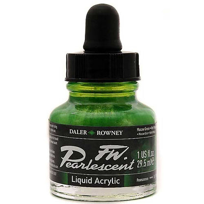 Daler Rowney FW Pearlescent Acrylic Inks 29.5ml Macaw Green 115