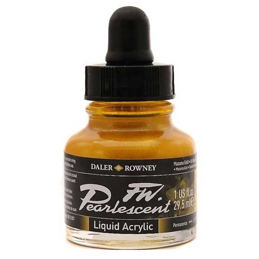 Daler Rowney FW Pearlescent Acrylic Inks 29.5ml Mazuma Gold 117