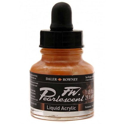 Daler Rowney FW Pearlescent Acrylic Inks 29.5ml Sun Orange 121