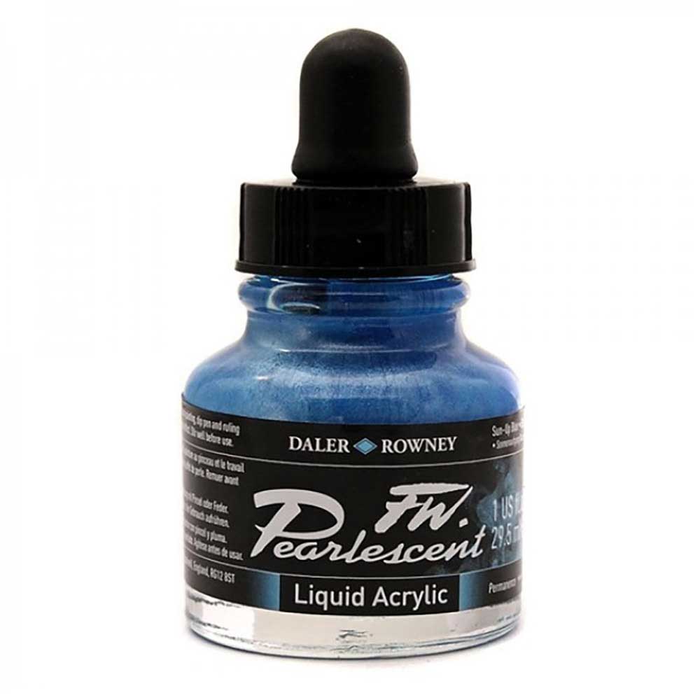 Daler Rowney FW Pearlescent Acrylic Inks 29.5ml Sun-Up Blue 122