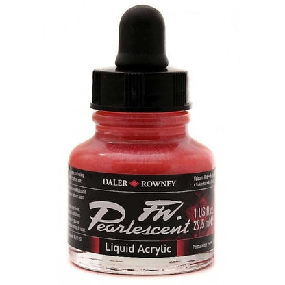 Daler Rowney FW Pearlescent Acrylic Inks 29.5ml Volcano Red 123